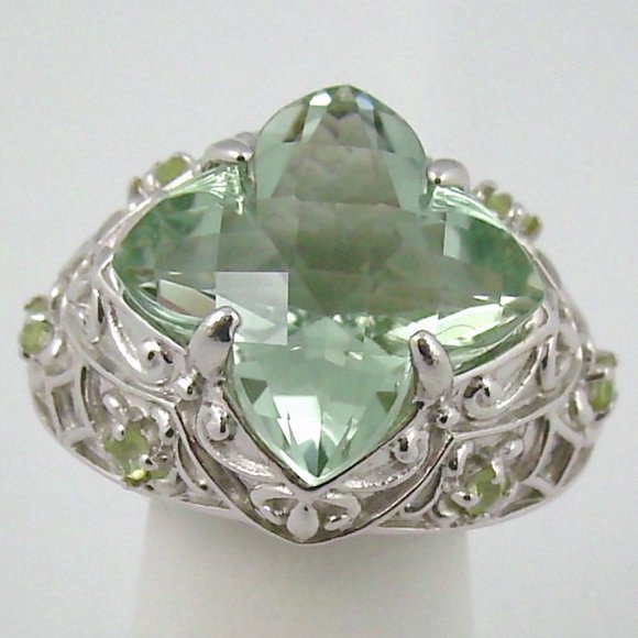 Victoria Wieck 6.1ct Prasiolite & Peridot Ring - Picture 8 of 8